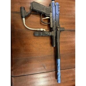 Spyder Pilot ACS Paintball Marker Gun Blue Silver Black  UNTESTED Parts Or Repa
